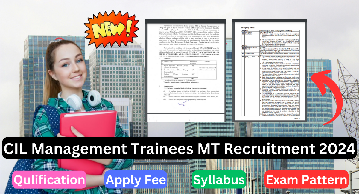 CIL Management Trainees Recruitment 2024