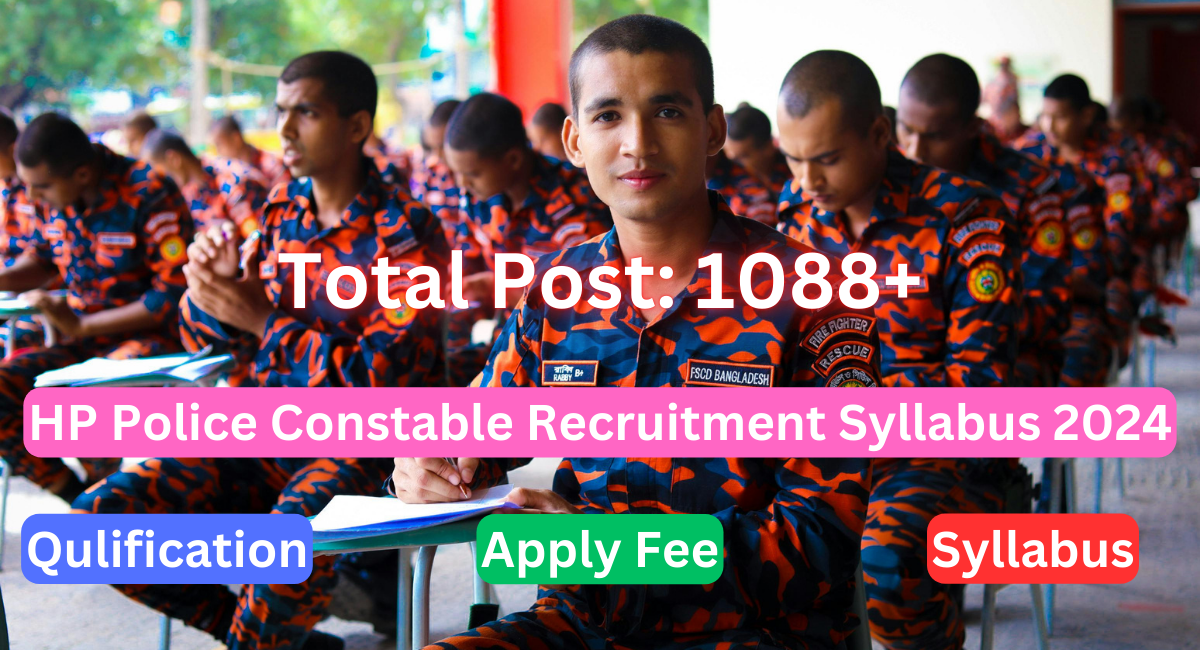 HP Police Constable Recruitment Syllabus 2024