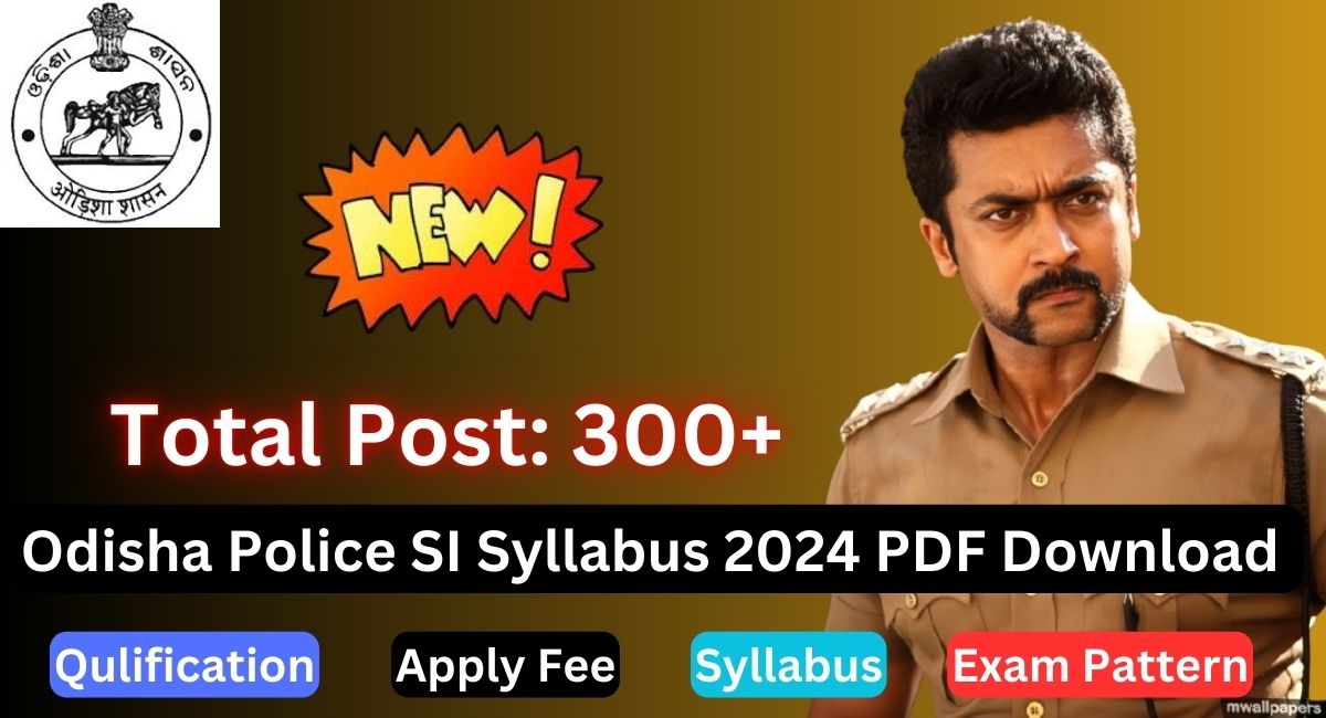 Odisha Police SI Syllabus 2024 PDF Download Free